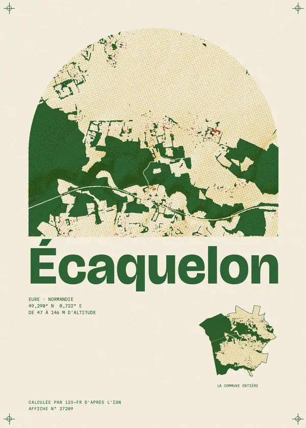 Affiche de Écaquelon, calculée par 123-fr d'après l'IGN
