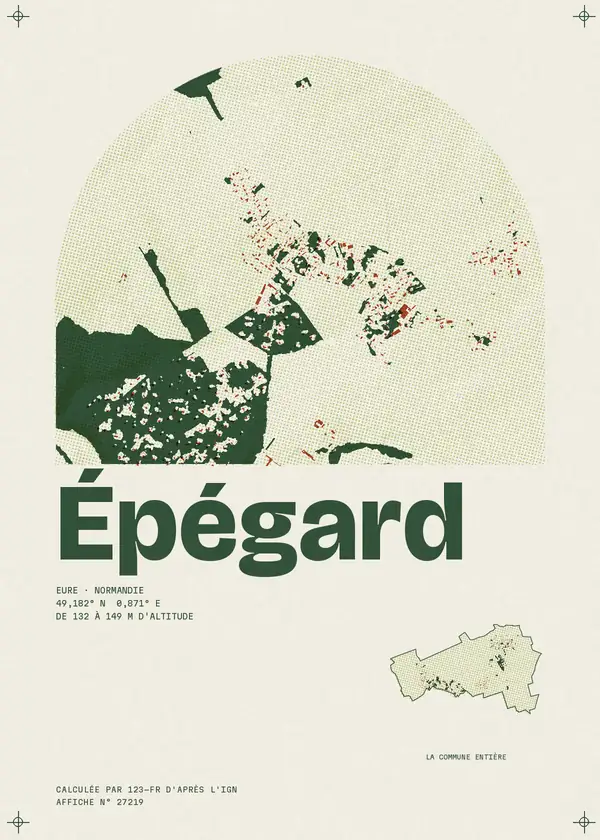 Affiche de Épégard, calculée par 123-fr d'après l'IGN