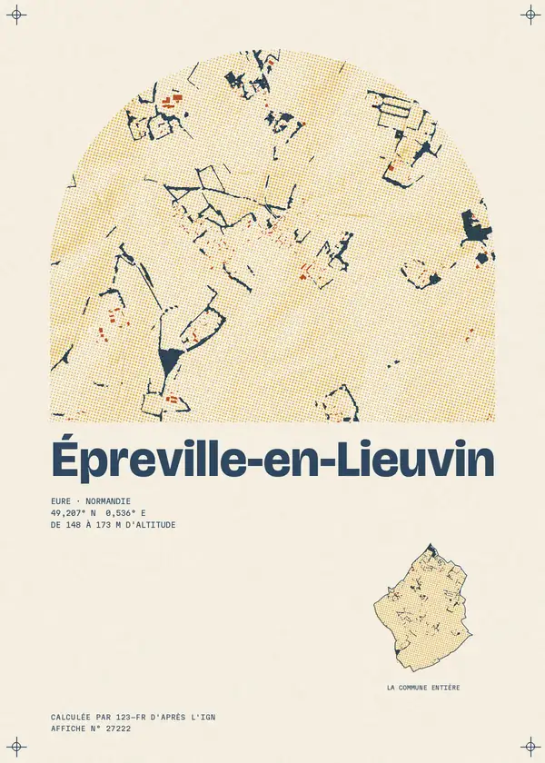 Affiche de Épreville-en-Lieuvin, calculée par 123-fr d'après l'IGN