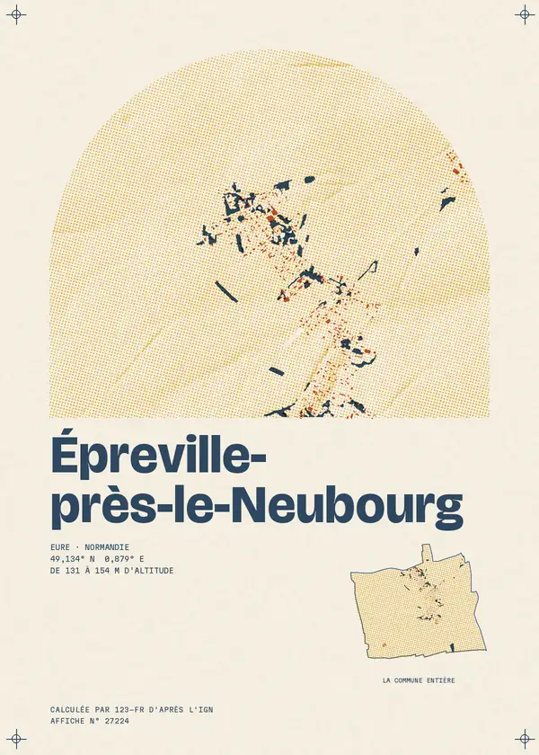 Affiche de Épreville-près-le-Neubourg, calculée par 123-fr d'après l'IGN