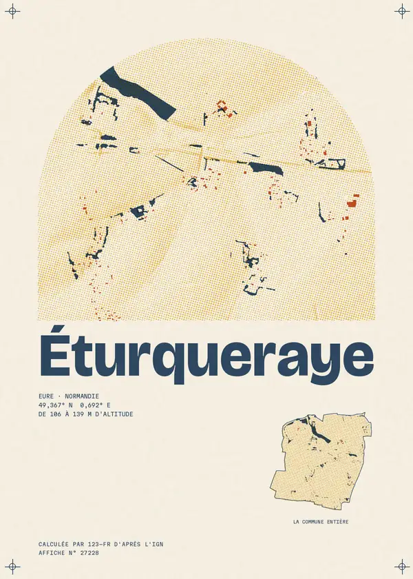 Affiche de Éturqueraye, calculée par 123-fr d'après l'IGN