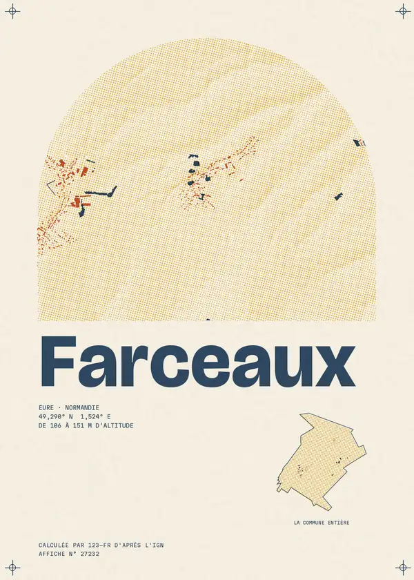 Affiche de Farceaux, calculée par 123-fr d'après l'IGN