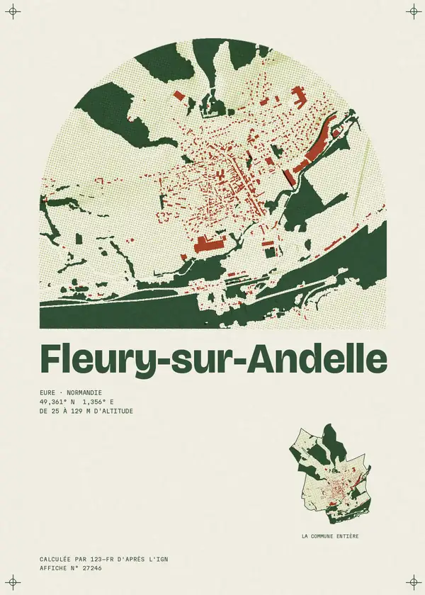 Affiche de Fleury-sur-Andelle, calculée par 123-fr d'après l'IGN