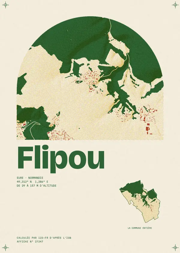 Affiche de Flipou, calculée par 123-fr d'après l'IGN