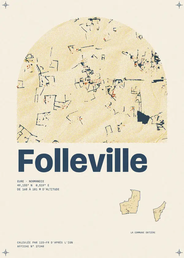 Affiche de Folleville, calculée par 123-fr d'après l'IGN