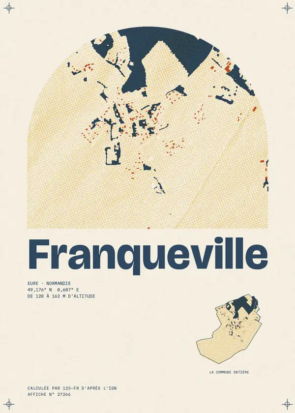 Affiche de Franqueville, calculée par 123-fr d'après l'IGN