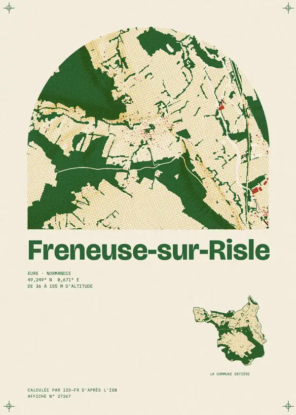 Affiche de Freneuse-sur-Risle, calculée par 123-fr d'après l'IGN
