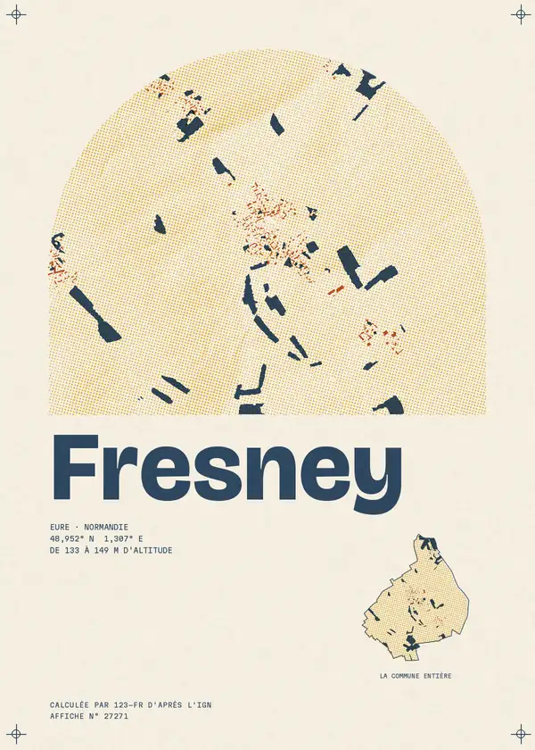 Affiche de Fresney, calculée par 123-fr d'après l'IGN