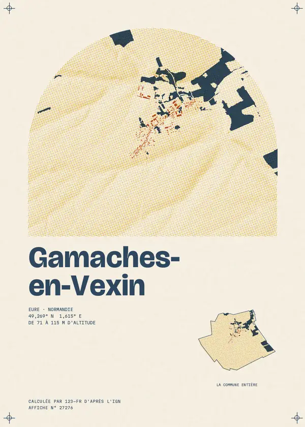 Affiche de Gamaches-en-Vexin, calculée par 123-fr d'après l'IGN