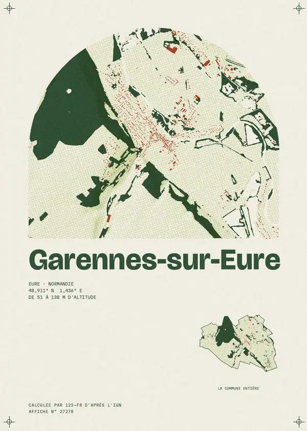 Affiche de Garennes-sur-Eure, calculée par 123-fr d'après l'IGN