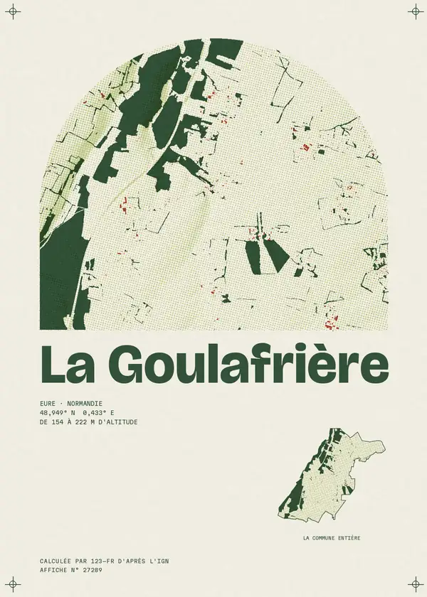 Affiche de La Goulafrière, calculée par 123-fr d'après l'IGN