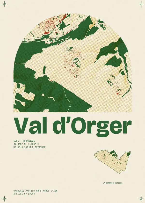Affiche de Val d'Orger, calculée par 123-fr d'après l'IGN