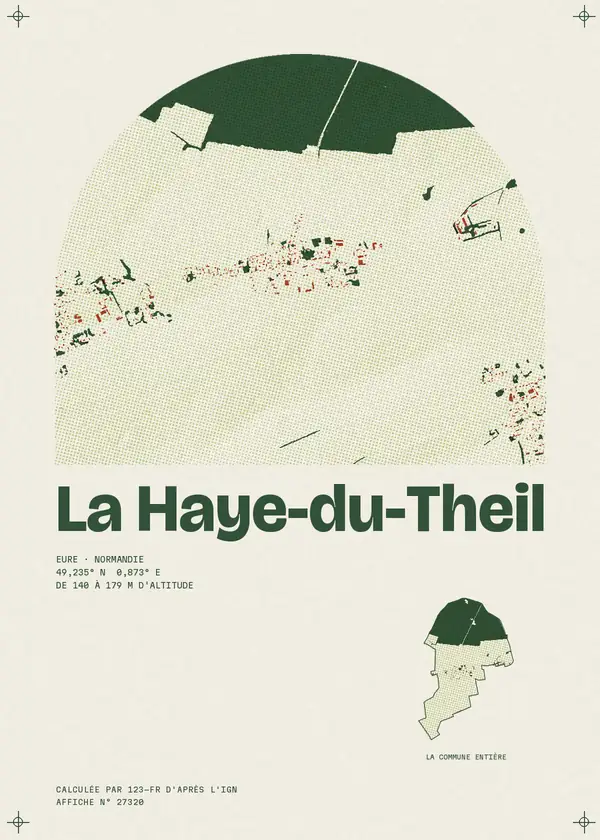 Affiche de La Haye-du-Theil, calculée par 123-fr d'après l'IGN