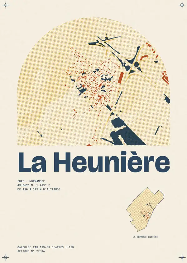 Affiche de La Heunière, calculée par 123-fr d'après l'IGN