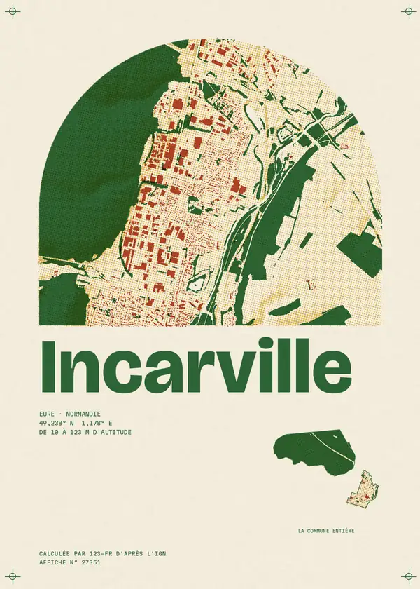 Affiche de Incarville, calculée par 123-fr d'après l'IGN