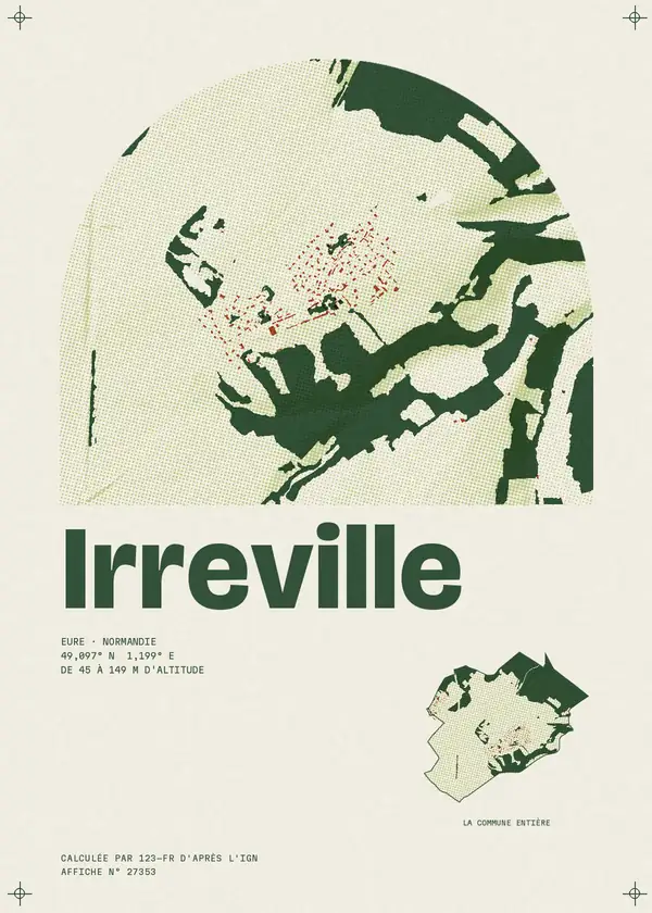 Affiche de Irreville, calculée par 123-fr d'après l'IGN