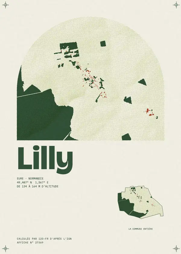 Affiche de Lilly, calculée par 123-fr d'après l'IGN