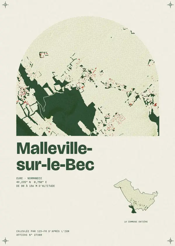 Affiche de Malleville-sur-le-Bec, calculée par 123-fr d'après l'IGN