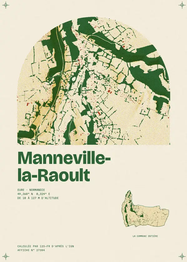 Affiche de Manneville-la-Raoult, calculée par 123-fr d'après l'IGN