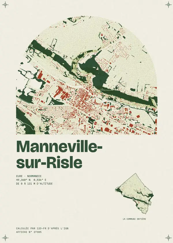 Affiche de Manneville-sur-Risle, calculée par 123-fr d'après l'IGN