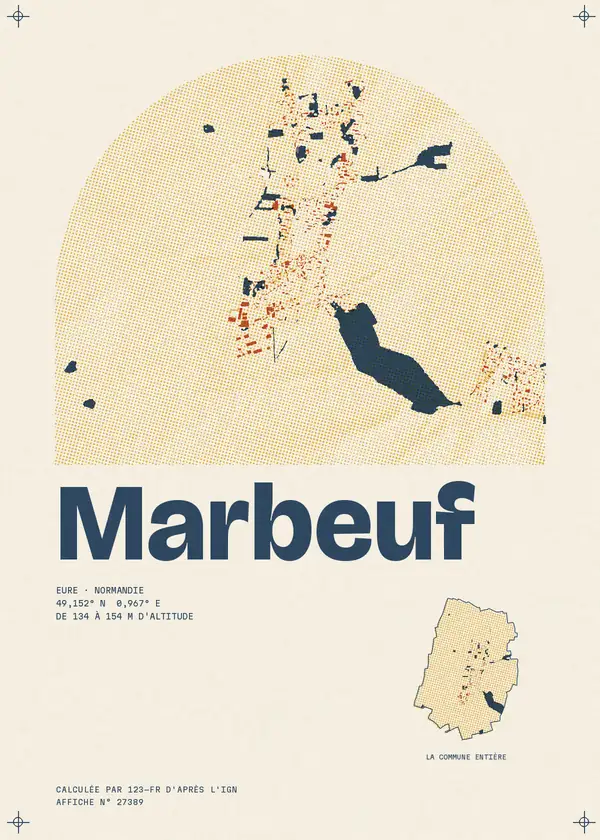 Affiche de Marbeuf, calculée par 123-fr d'après l'IGN