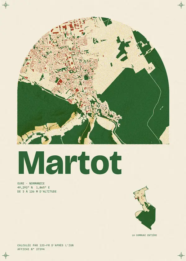 Affiche de Martot, calculée par 123-fr d'après l'IGN