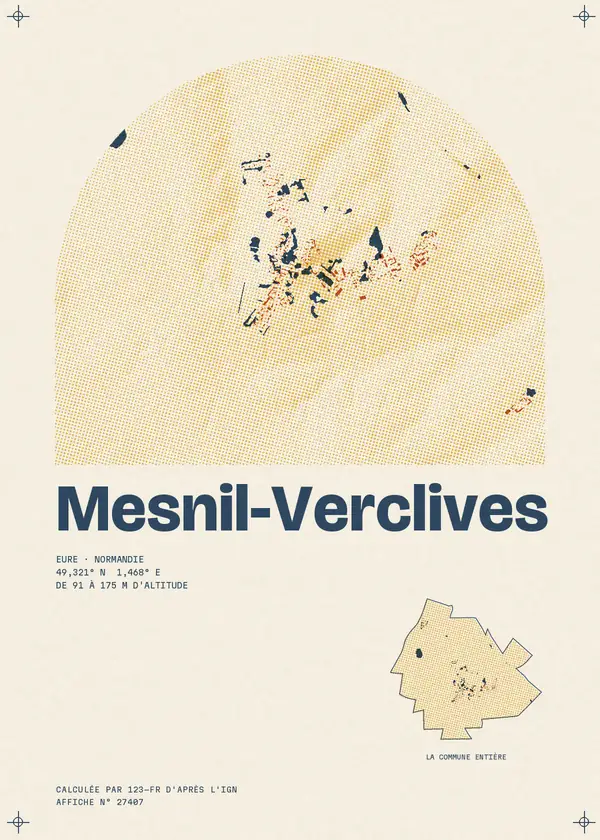 Affiche de Mesnil-Verclives, calculée par 123-fr d'après l'IGN