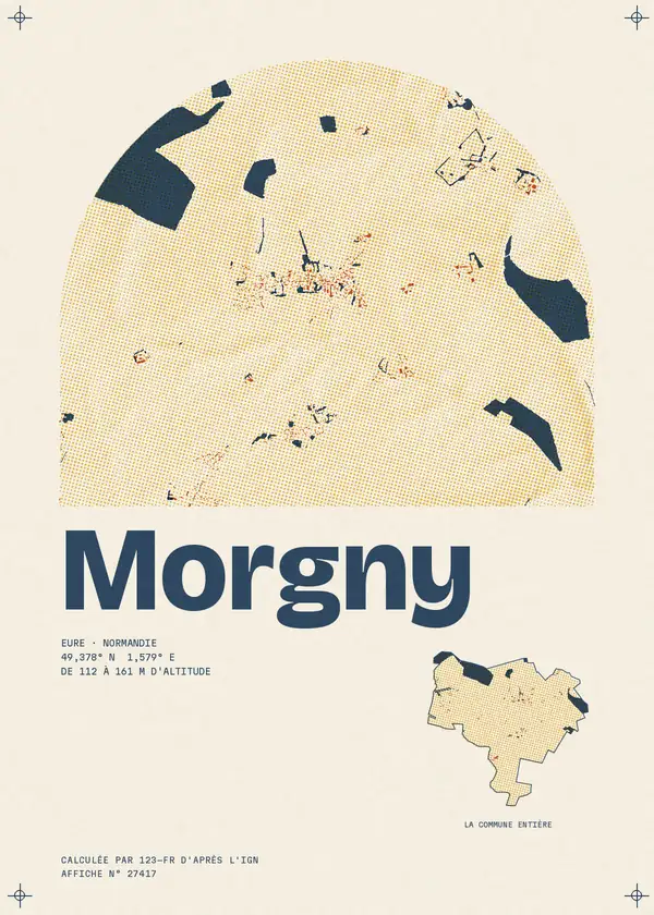 Affiche de Morgny, calculée par 123-fr d'après l'IGN