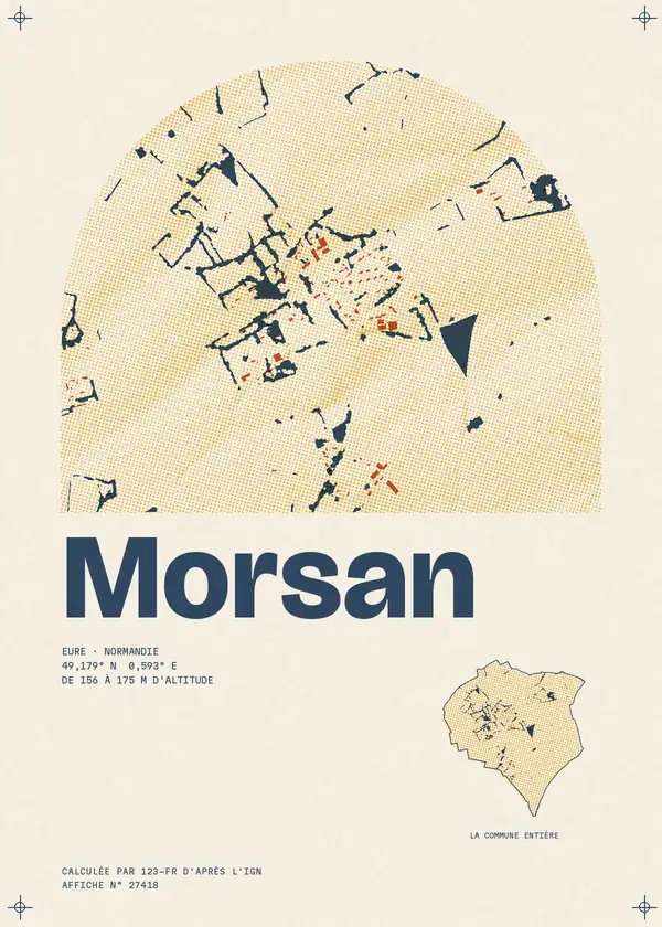 Affiche de Morsan, calculée par 123-fr d'après l'IGN