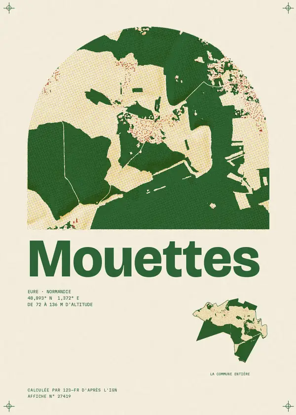 Affiche de Mouettes, calculée par 123-fr d'après l'IGN