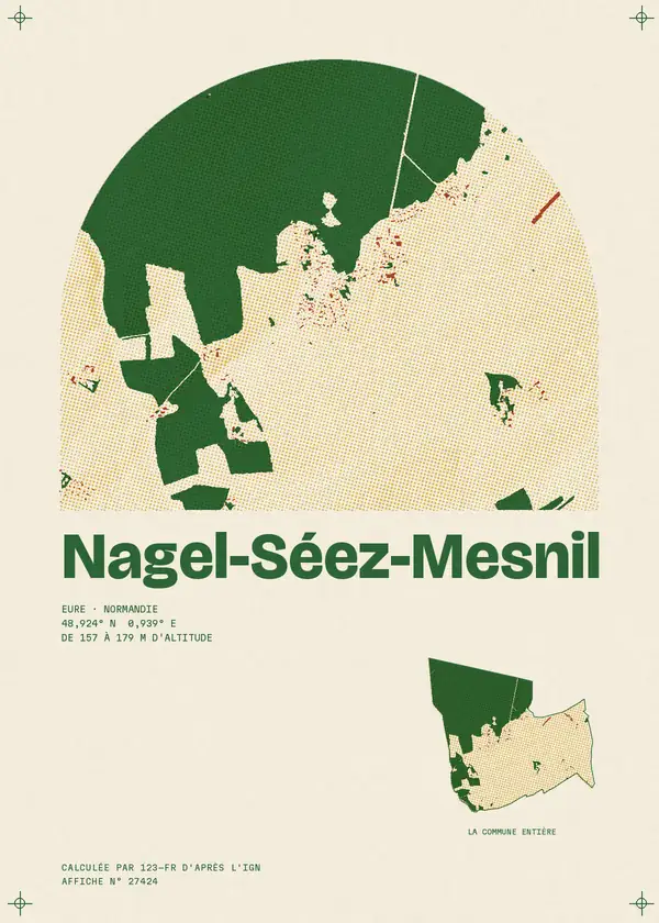 Affiche de Nagel-Séez-Mesnil, calculée par 123-fr d'après l'IGN
