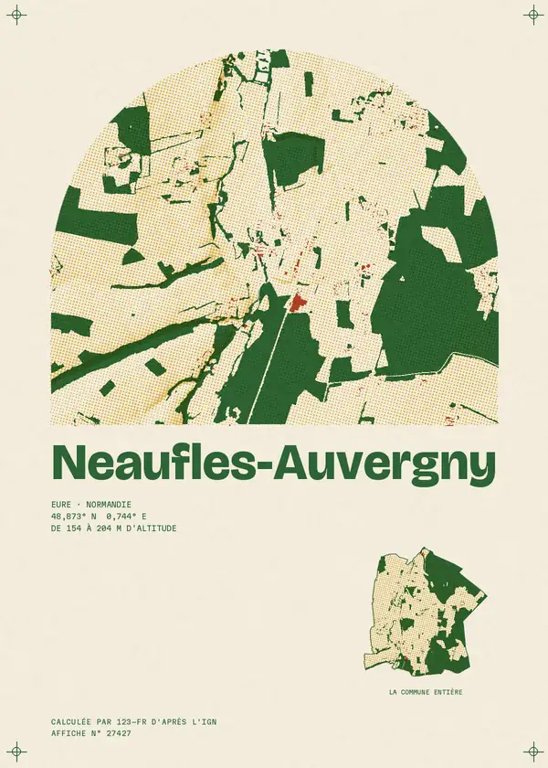 Affiche de Neaufles-Auvergny, calculée par 123-fr d'après l'IGN