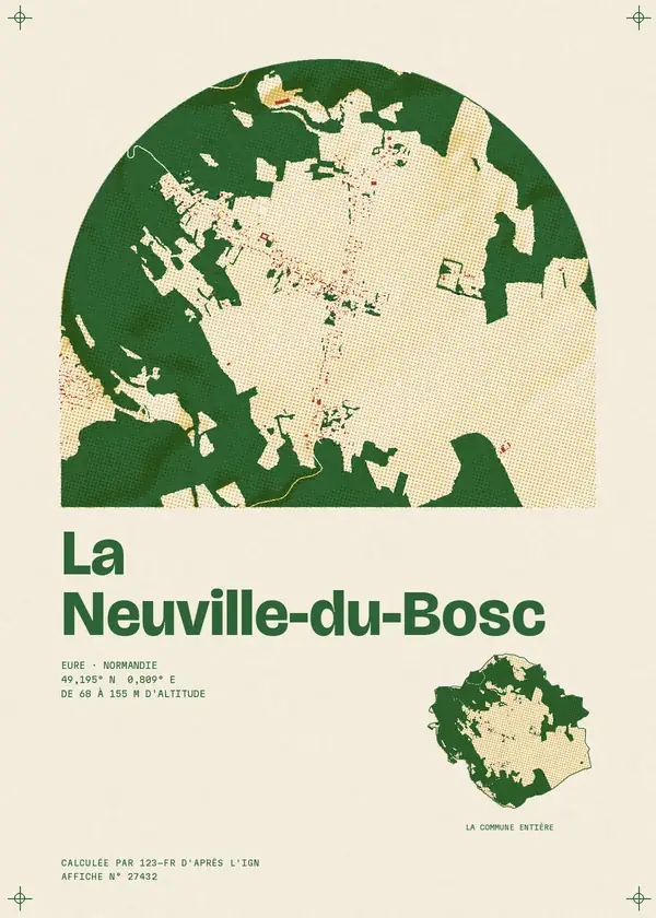 Affiche de La Neuville-du-Bosc, calculée par 123-fr d'après l'IGN