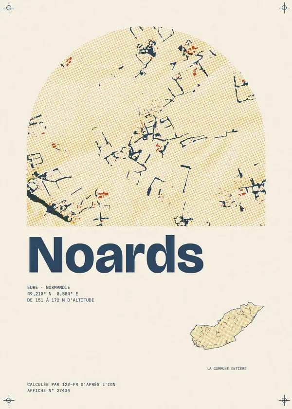 Affiche de Noards, calculée par 123-fr d'après l'IGN