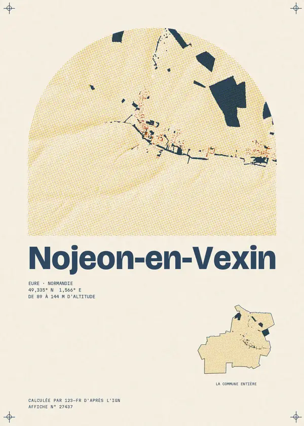 Affiche de Nojeon-en-Vexin, calculée par 123-fr d'après l'IGN
