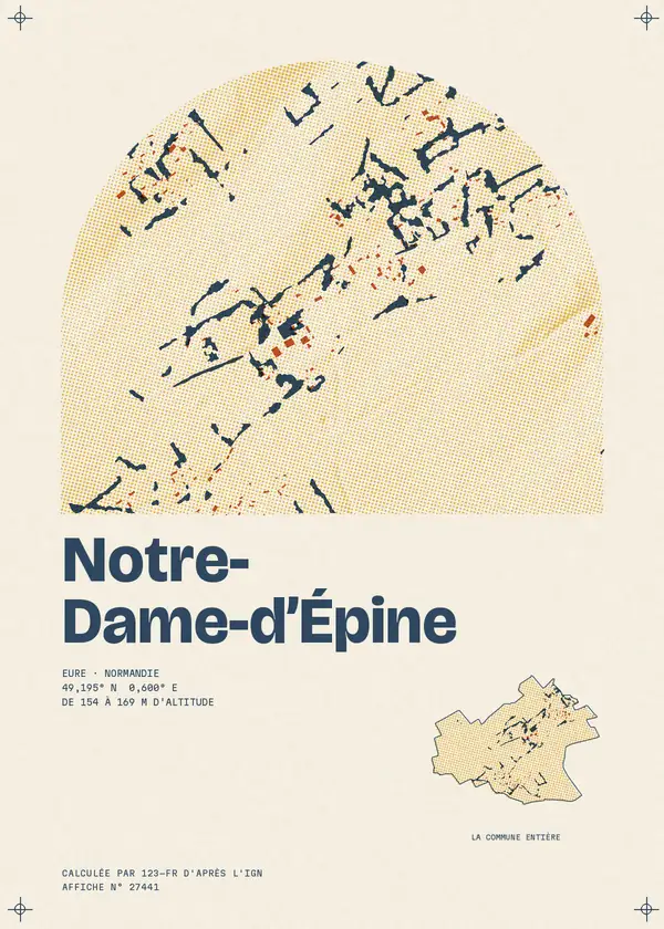 Affiche de Notre-Dame-d'Épine, calculée par 123-fr d'après l'IGN