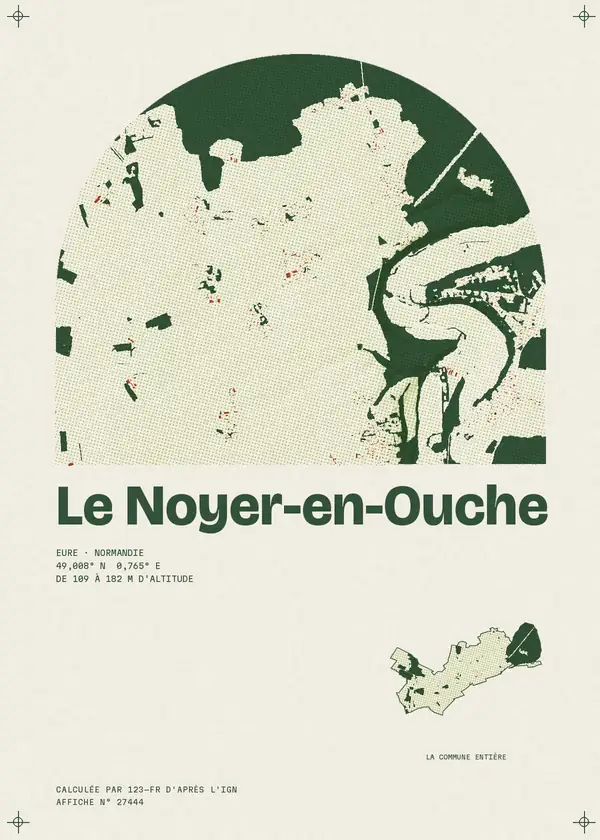 Affiche de Le Noyer-en-Ouche, calculée par 123-fr d'après l'IGN