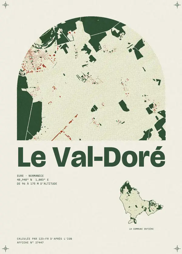 Affiche de Le Val-Doré, calculée par 123-fr d'après l'IGN