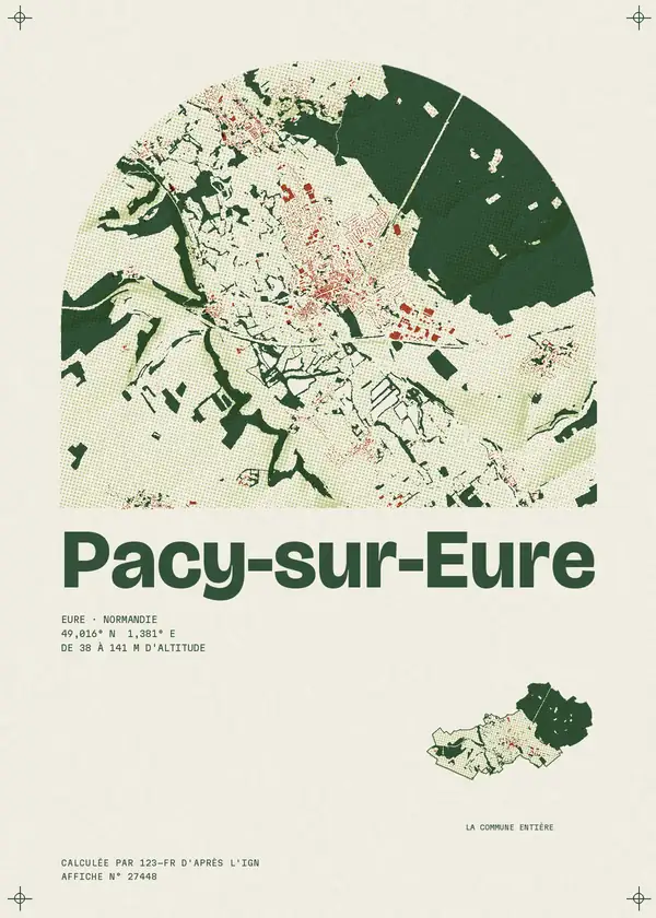 Affiche de Pacy-sur-Eure, calculée par 123-fr d'après l'IGN