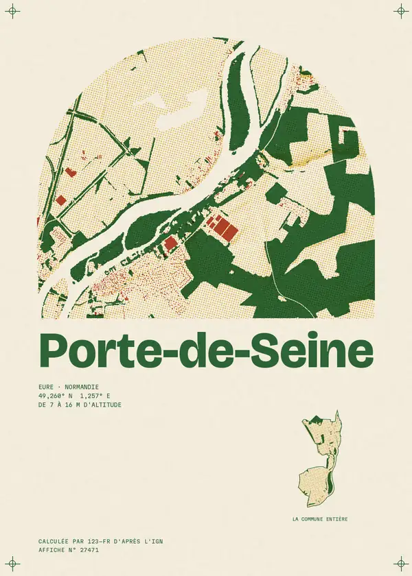 Affiche de Porte-de-Seine, calculée par 123-fr d'après l'IGN