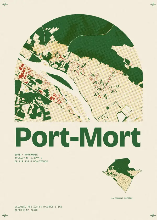 Affiche de Port-Mort, calculée par 123-fr d'après l'IGN