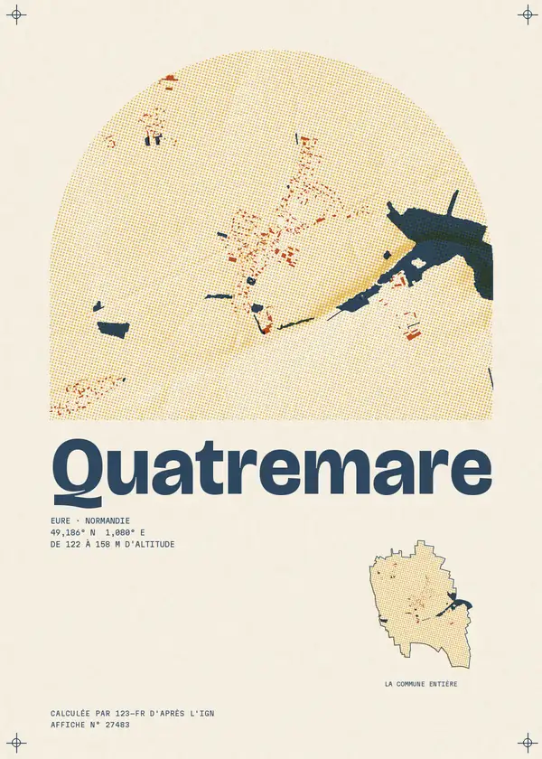 Affiche de Quatremare, calculée par 123-fr d'après l'IGN