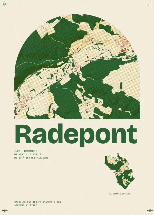 Affiche de Radepont, calculée par 123-fr d'après l'IGN