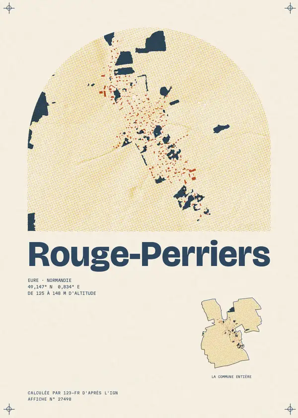 Affiche de Rouge-Perriers, calculée par 123-fr d'après l'IGN