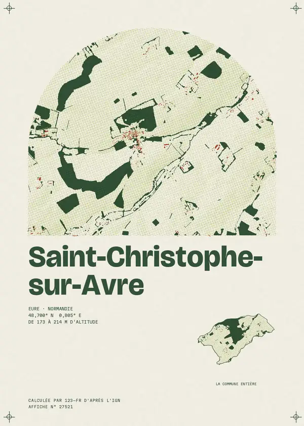 Affiche de Saint-Christophe-sur-Avre, calculée par 123-fr d'après l'IGN