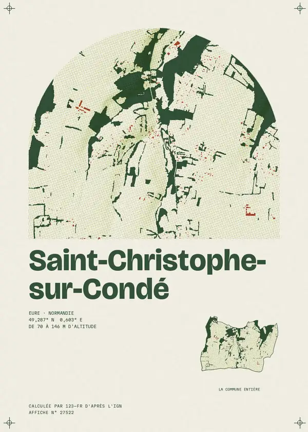 Affiche de Saint-Christophe-sur-Condé, calculée par 123-fr d'après l'IGN