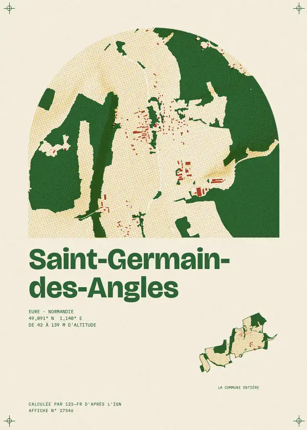Affiche de Saint-Germain-des-Angles, calculée par 123-fr d'après l'IGN