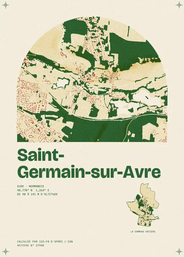Affiche de Saint-Germain-sur-Avre, calculée par 123-fr d'après l'IGN