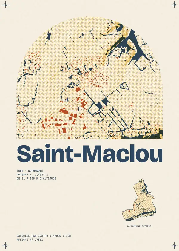 Affiche de Saint-Maclou, calculée par 123-fr d'après l'IGN
