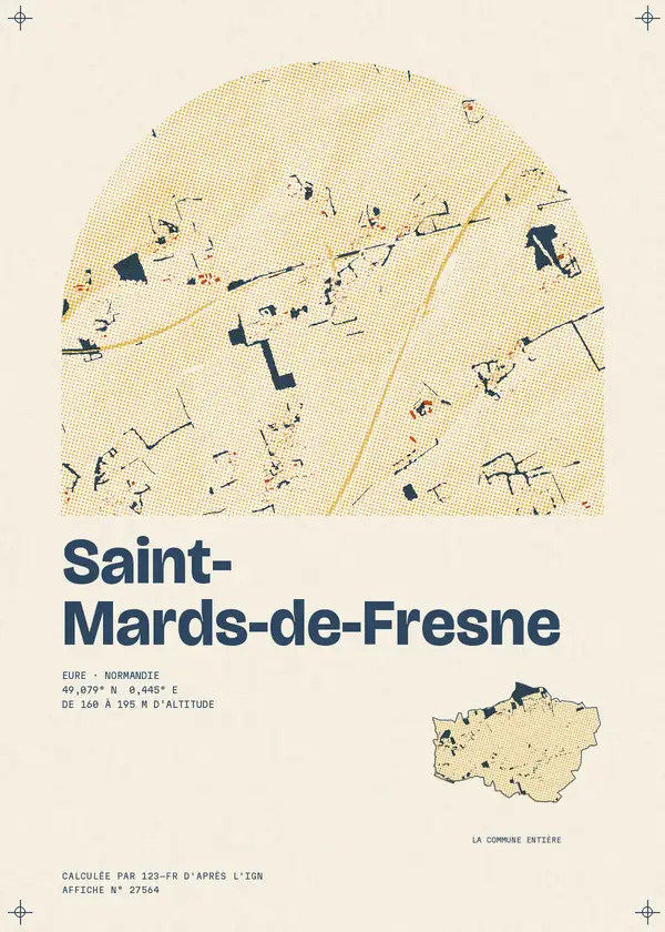 Affiche de Saint-Mards-de-Fresne, calculée par 123-fr d'après l'IGN